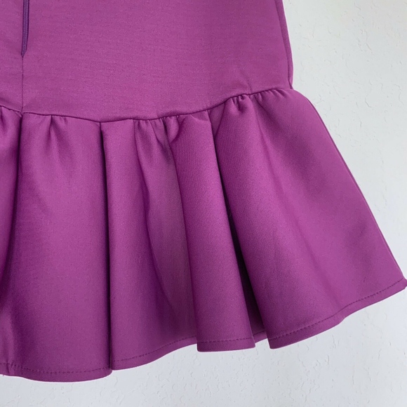 ASOS Purple Ruffle Drop Waist Mini Skirt - Picture 7 of 8